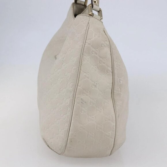 GUCCI Guccissima GG Shoulder Bag Leather White Auth ki6079 - Picture 6 of 16